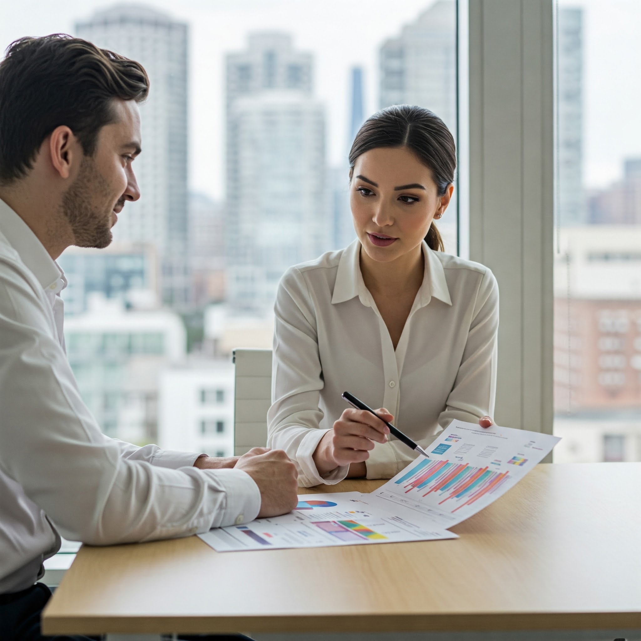 A tenant and a landlord negotiating.